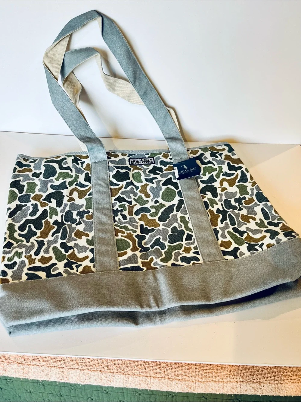 NWT LOCAL BOY OUTFITTERS Canvas Tote Bag in Camo